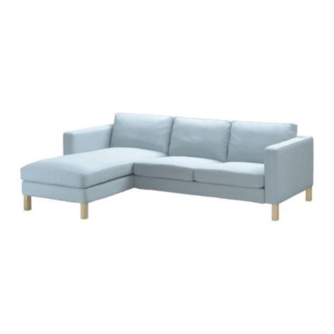ikea karlstad  seat loveseat sofa  chaise slipcover cover sivik light blue add