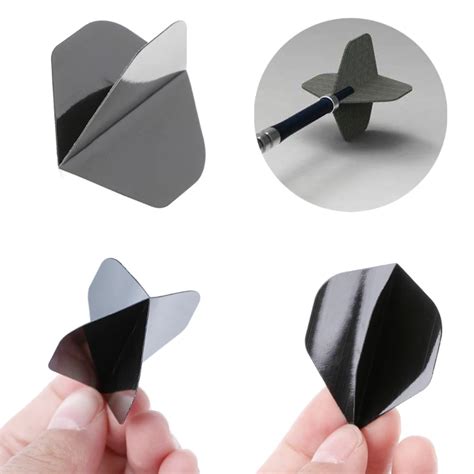 dart flights accessories  pcsset high quality simple pure black pet dart flights dropshipping