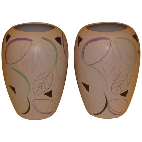 pair of modern german pottery vases scheurich for sale at