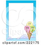 royalty  rf ice cream border clipart illustrations vector