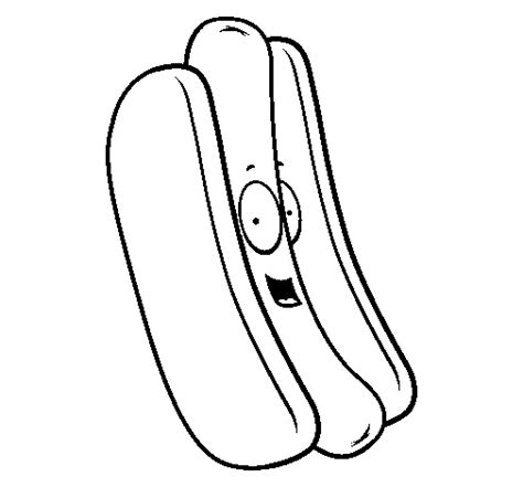 hot dog coloring page coloringcrewcom