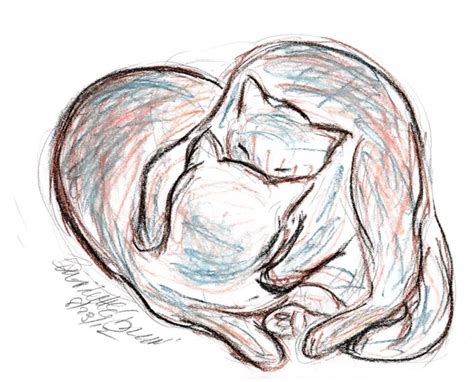 daily sketch reprise love cats   creative cat