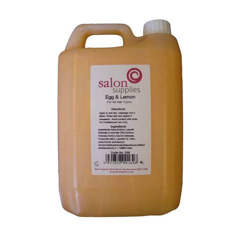 egg and lemon shampoo 4 litre salon supplies