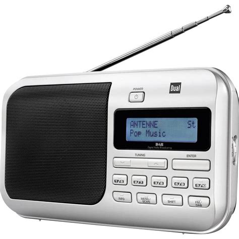 dab portable radio dual dab  dab fm silver  conrad electronic uk