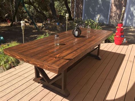 rustic outdoor patio table design ideas diy   budget http