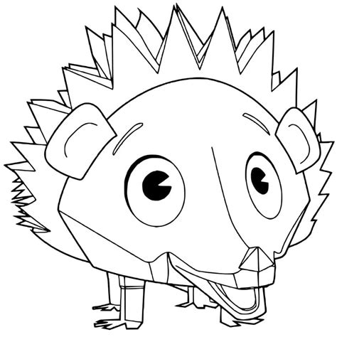 hedgehog fluffy  zack  quack coloring page  printable