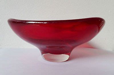 red glass bowl red glass glass bowl retro chic
