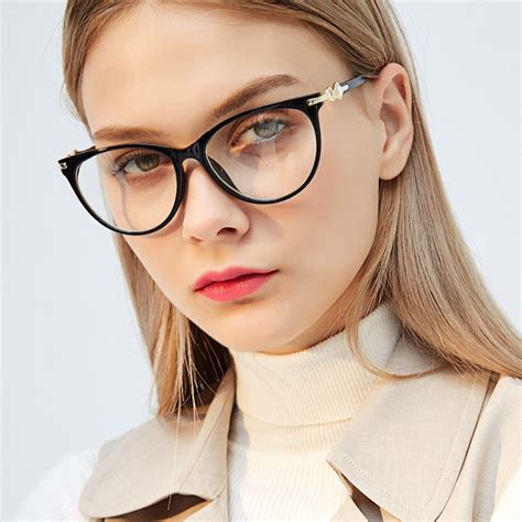 fashion brand women cat eye plain glasses women clear glasses optical