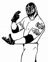 Rey Coloring Mysterio Wrestling Pages Entertainment Wwe Mask Color Template sketch template