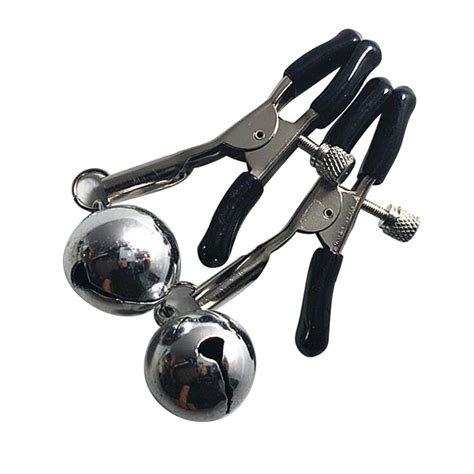 1 pair breast nipple clamps with bells clip clamp bdsm