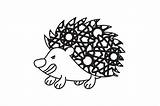 Mandala Hedgehog Menu sketch template