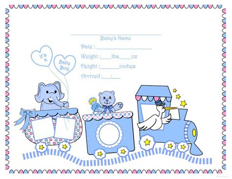 printable digital scrapbook template pages  born baby