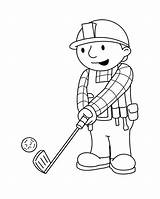 Golf Coloring Pages Kids Bob sketch template