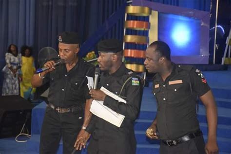 apostle johnson suleman dresses in nigerian police uniform to deliver sunday service sermon