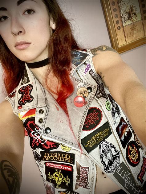 battle vest battle jacket metalhead girl fashion