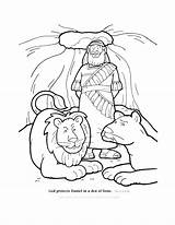 Daniel Lions Den God Coloring Bible Pages Protects Kids Stories Friends sketch template