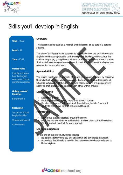 calameo english skills lesson plan sample