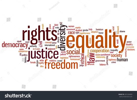 equality concept word cloud background stock illustration 201226493