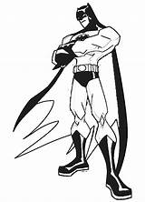 Coloring Batman Pages Super Cartoon Hero Kids sketch template