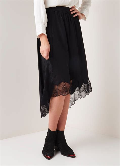zadigvoltaire jupe trapeze joslin avec motif  dentelle noir de bijenkorf