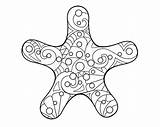 Starfish Antistress sketch template