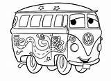 Coloring Van Camper Vw Print sketch template