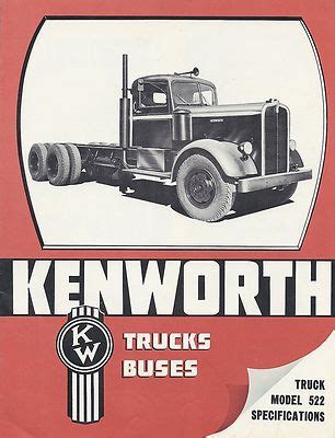 kenworth  truck original sales brochure flyer catalog vintage