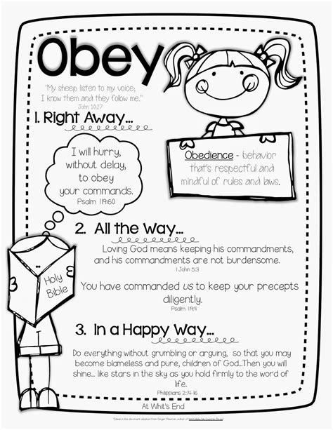 obey  lord coloring page coloring pages