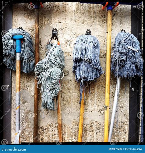 cleaning mops stock photography image