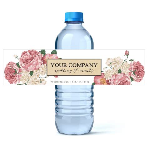custom water bottle labels wedding planner business water