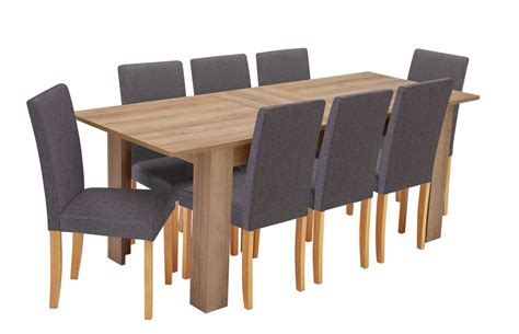 review  home miami xl extendable dining table  chairs charcoal
