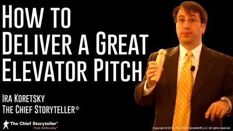 deliver  great elevator pitch youtube