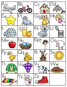 spanish alphabet chart  kindergarten maestra tpt