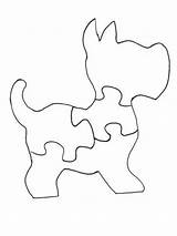 Puzzel Hond Leukekleurplaten Kleurplaten Puzzelstuk Puzzles Puzzels één sketch template