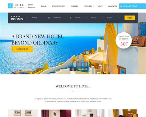 hotel booking website template