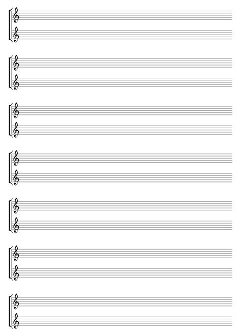 blank printable sheet   piano printable templates