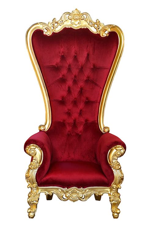 throne chair lazarus king gold frame  plush wine velvet