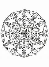 Mandala Diamonds Stars Mandalas Coloring Normal Simple Zen Stress Anti sketch template