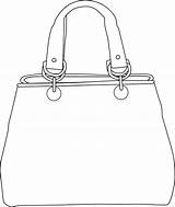 Clipart Purse Clip Handbag Bag Cliparts Animated Transparent Wallet Purses Vector Outline Handbags Large Shoulder Library Clker Girly Fashion Clear sketch template