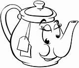 Teapot Coloring Pages Tea Pot Kids Printable Cute Clipart Kettle Cartoon Teacup Activity Clipartmag Pdf Print Weebly sketch template