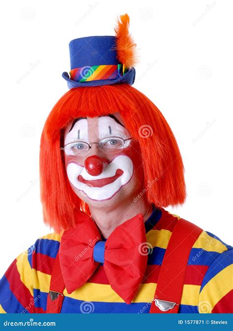 circus clown stock image image  hair contact studio