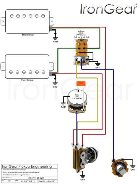 wiring diagram  humbuckers  volume   switch