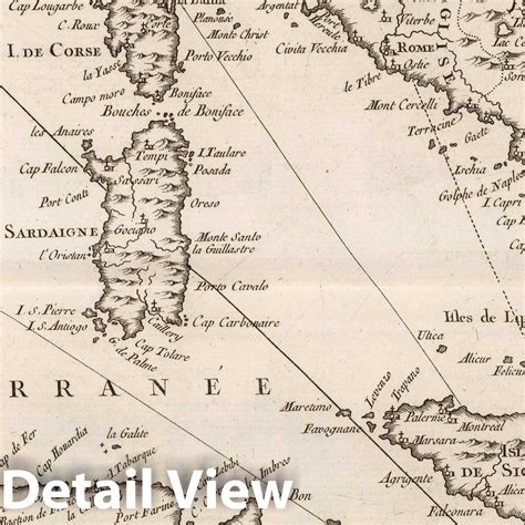 historic map italy sardinia italy europe  carte des costes ditalie  les isles de