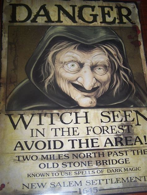 halloween wall decor haunted house wanted poster sign vintage witch