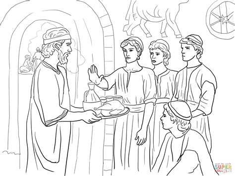 daniel  good choices  refuses kings food coloring page