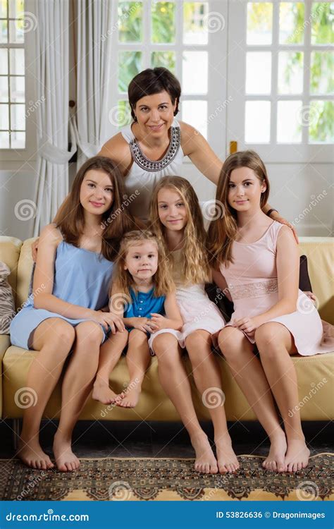 mother  large family stock photo image  adopted