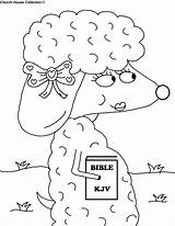 Coloring Bible Sheep Holding Printable Church Version Collection House Churchhousecollection sketch template