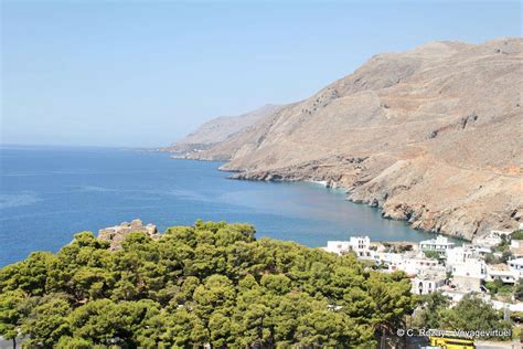view   coast  sfakia vritomartis  crete greece