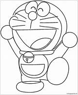 Doraemon Mewarnai Sketsa Untuk Putih Hitam Colouring Terbang Temonggo sketch template