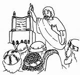 Jesus Mateo Ensinando Sinagoga Lectio Templo Atividade Dominical Escola sketch template